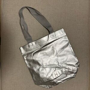 Athleta Silver Reflective Tote Bag, NWOT